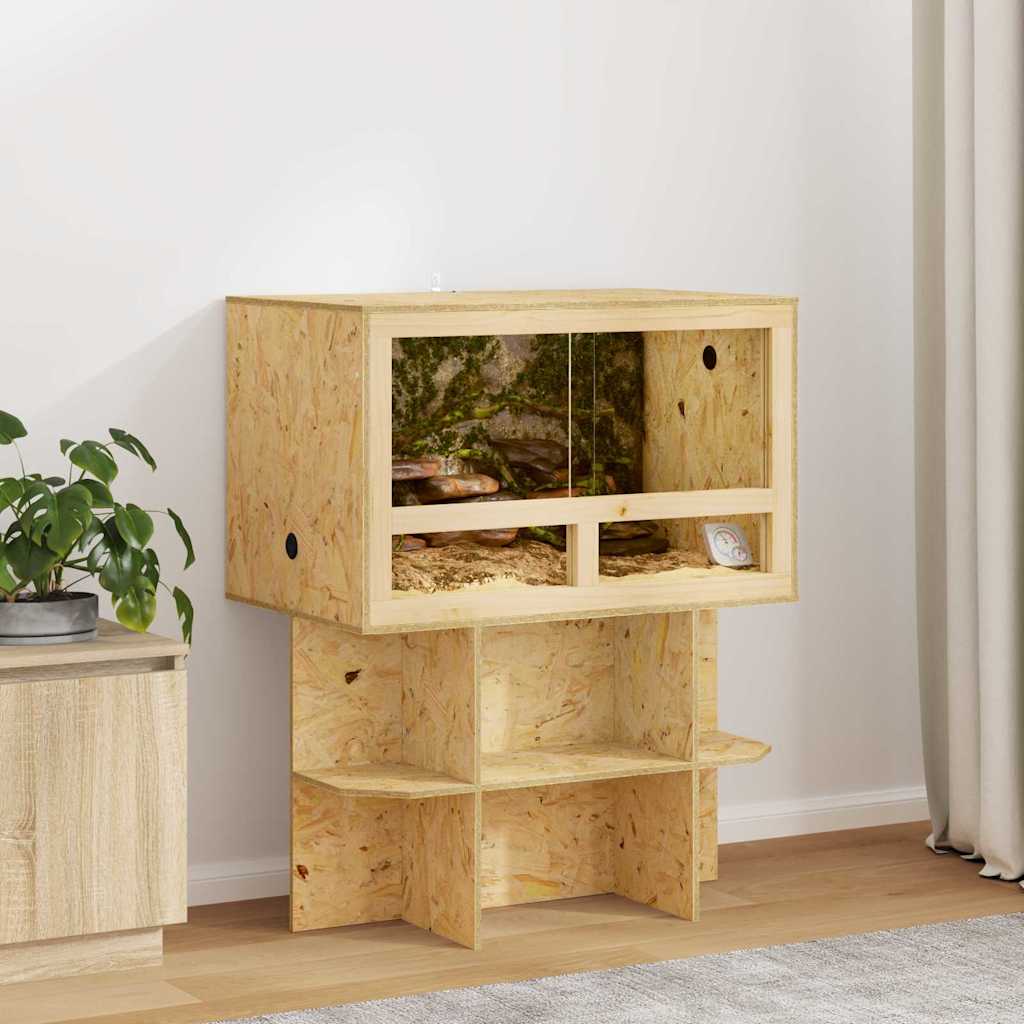 vidaXL Základňa terária Hnedá 80 x 50 x 50 cm OSB