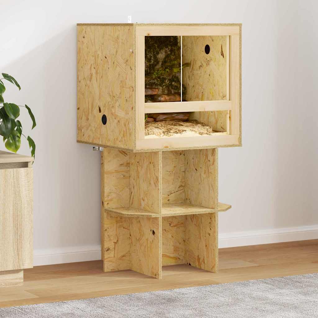 vidaXL Základňa terária Hnedá 50 x 50 x 50 cm OSB