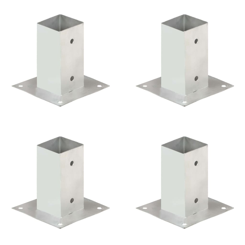 vidaXL Kotvy na stĺpiky 4 ks 71 mm galvanizovaný kov