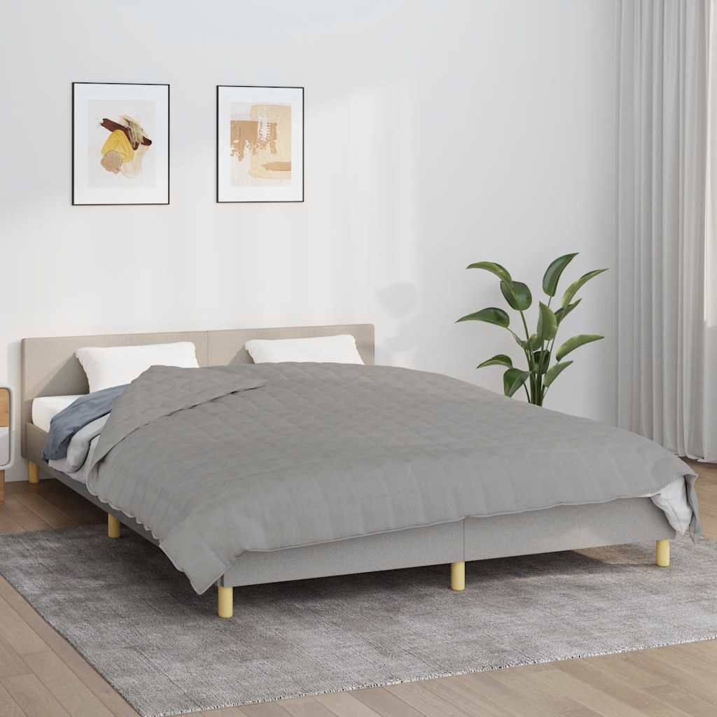 vidaXL Záťažová prikrývka šedá 200x200 cm 9 kg látka