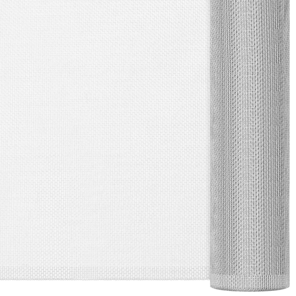 vidaXL Sieť proti hmyzu hliník 112x500 cm strieborná