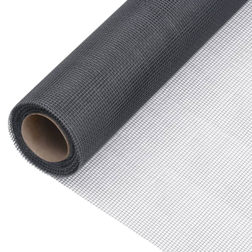 vidaXL Sieť proti hmyzu sklené vlákno 100x2000 cm sivá