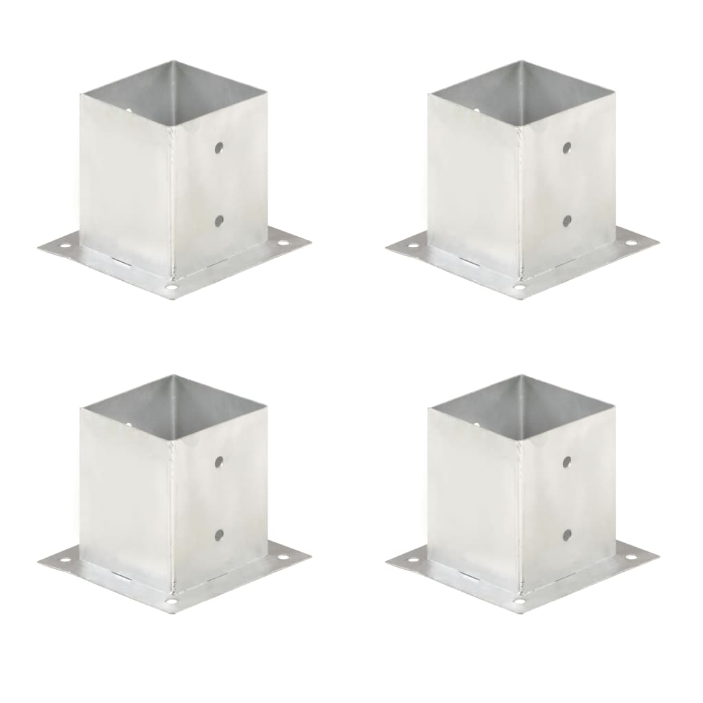 vidaXL Kotvy na stĺpiky 4 ks 121 mm galvanizovaný kov