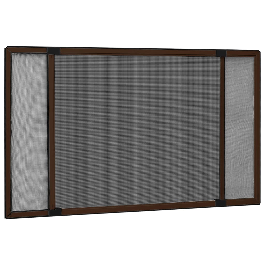 vidaXL Výsuvná okenná sieťka proti hmyzu hnedá (75-143)x50 cm