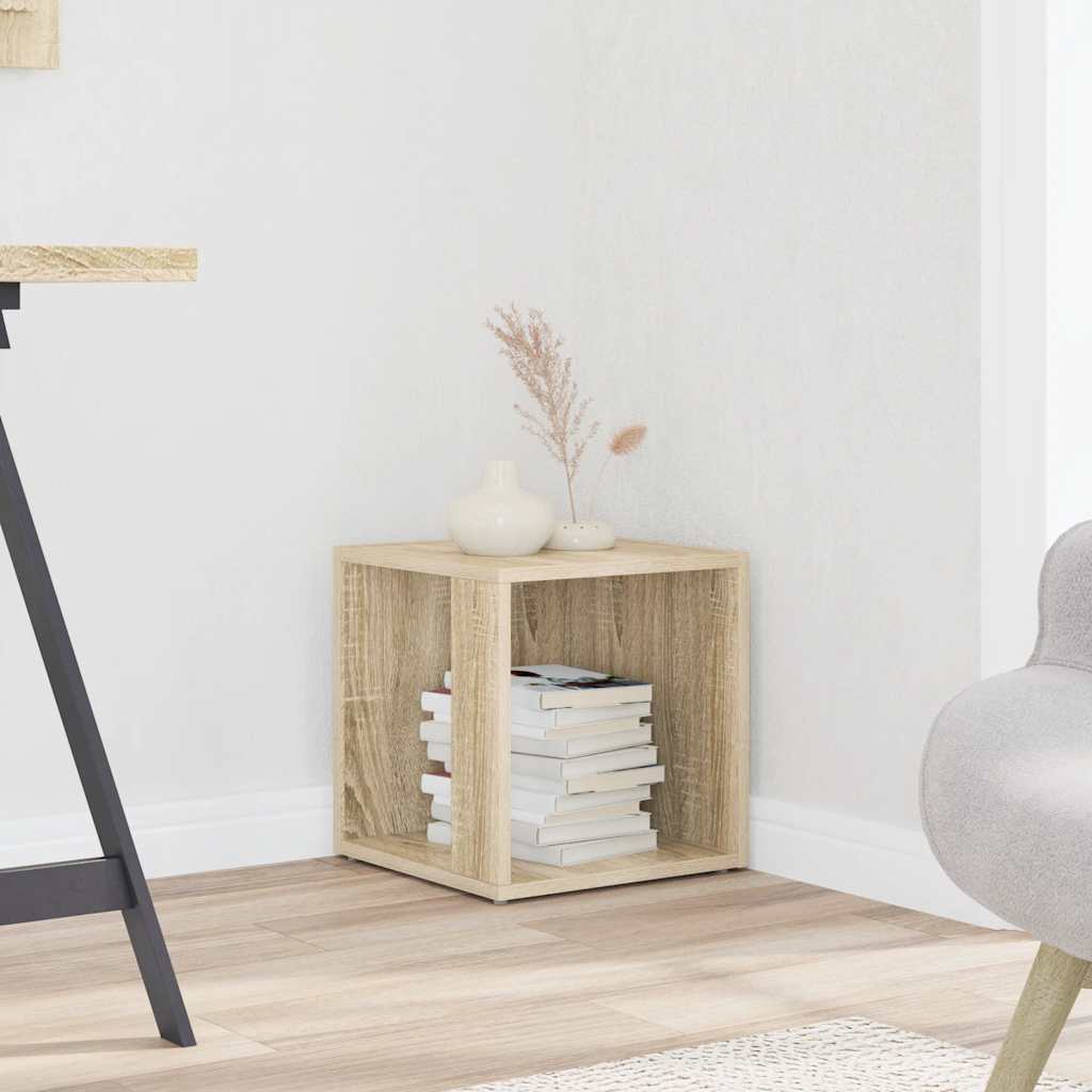 vidaXL Príručný stolík dub sonoma 33x33x34,5 cm kompozitné drevo