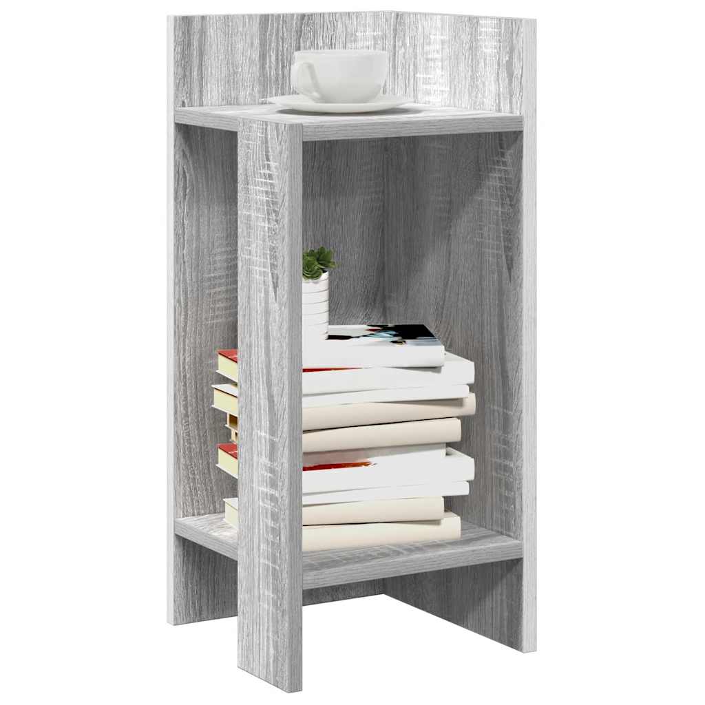 vidaXL Príručný stolík s policou sivý dub sonoma 25,5x27x60 cm
