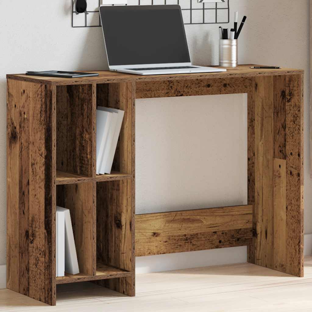 vidaXL Písací stôl staré drevo 102,5x35x75 cm kompozitné drevo