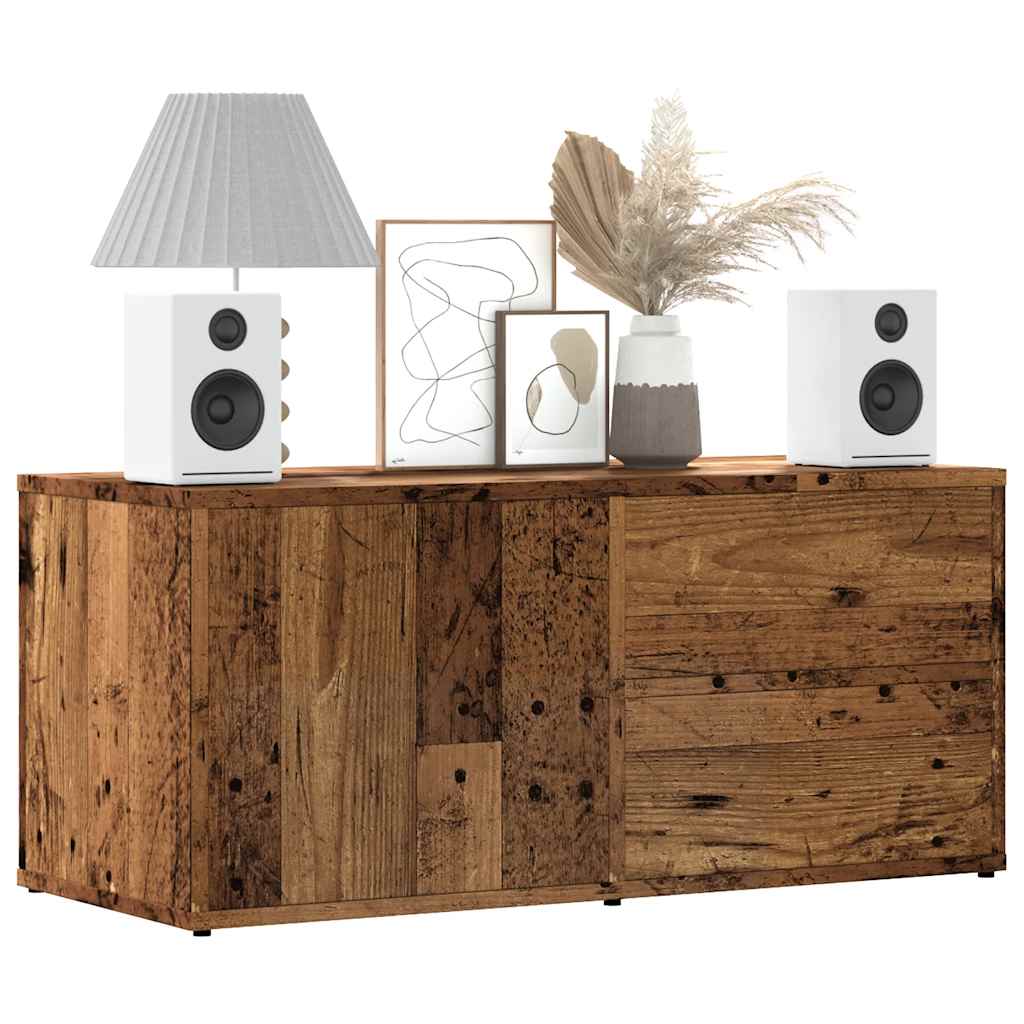 vidaXL TV skrinka staré drevo 80x34x35,5 cm kompozitné drevo