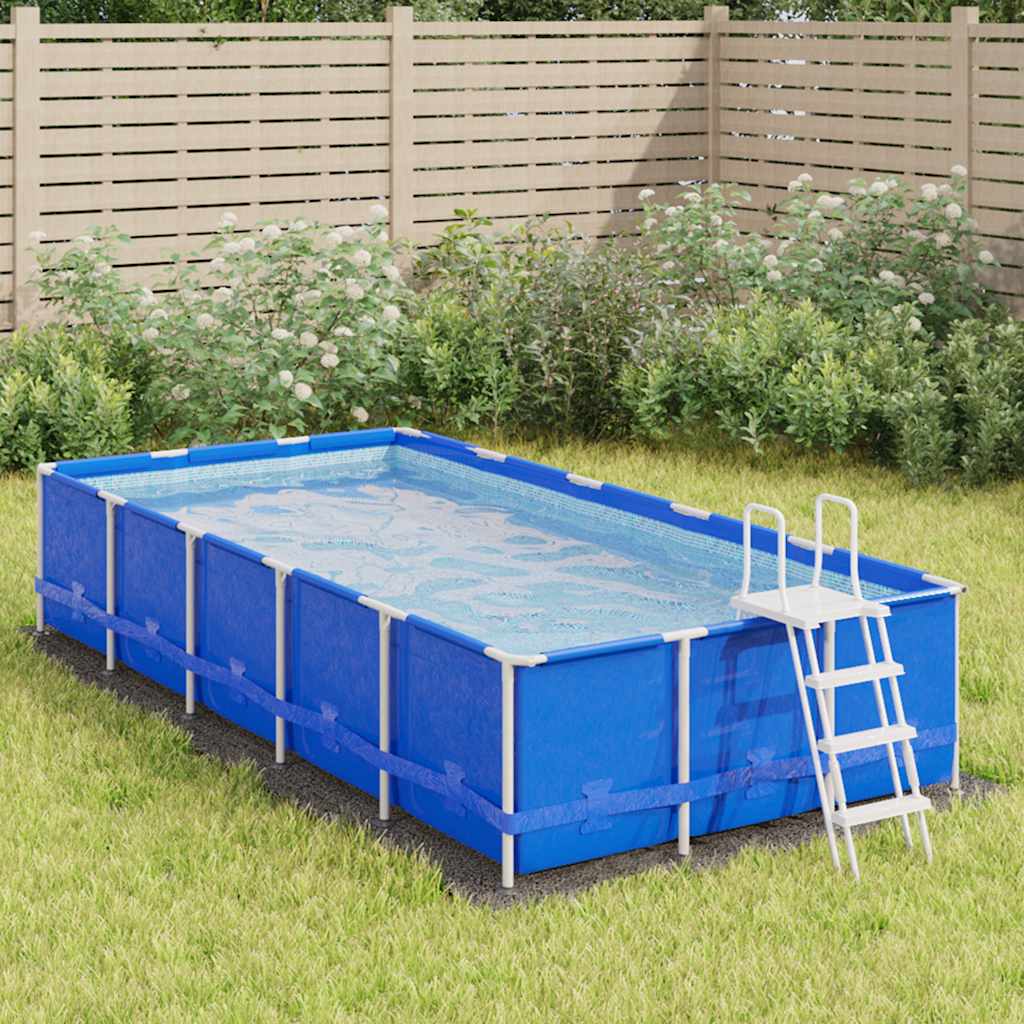vidaXL Tkanina pod bazén bledosivá 420x220 cm polyesterová geotextília