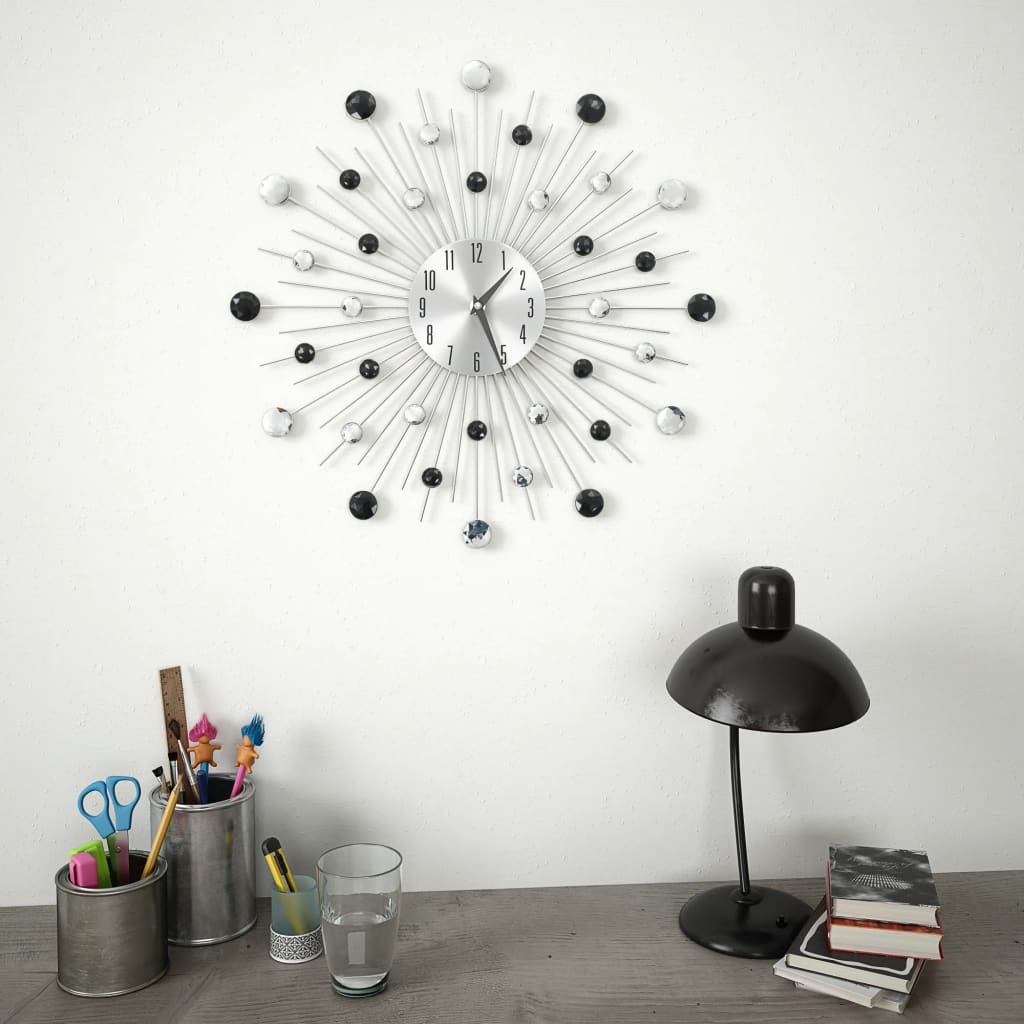 vidaXL Nástenné hodiny s pohonom Quartz moderný dizajn 50 cm