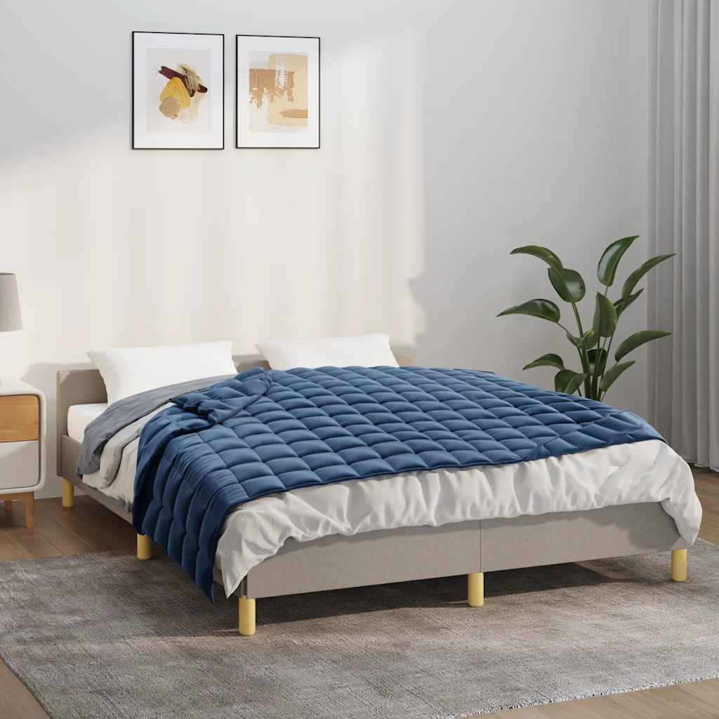 vidaXL Záťažová prikrývka modrá 120x180 cm 9 kg látka