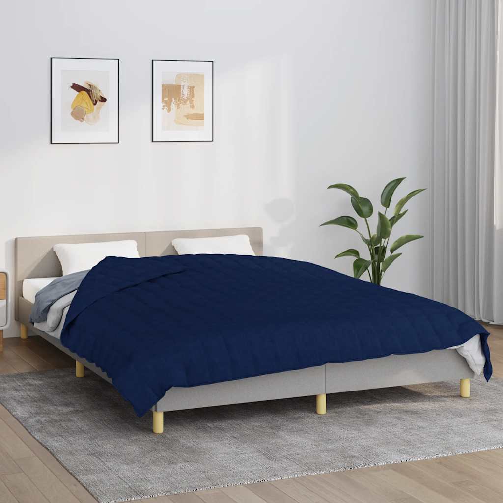vidaXL Záťažová prikrývka modrá 200x200 cm 9 kg látka