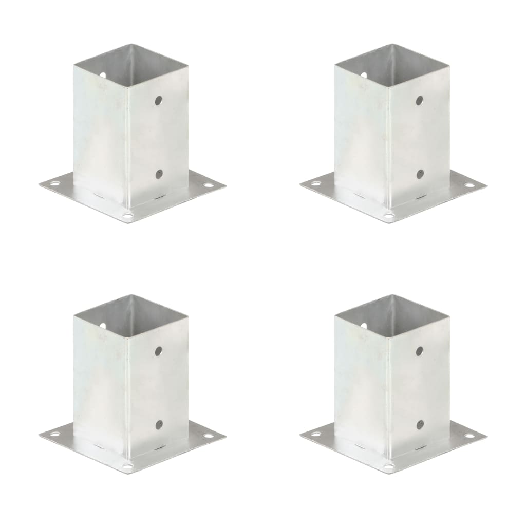 vidaXL Kotvy na stĺpiky 4 ks 91 mm galvanizovaný kov