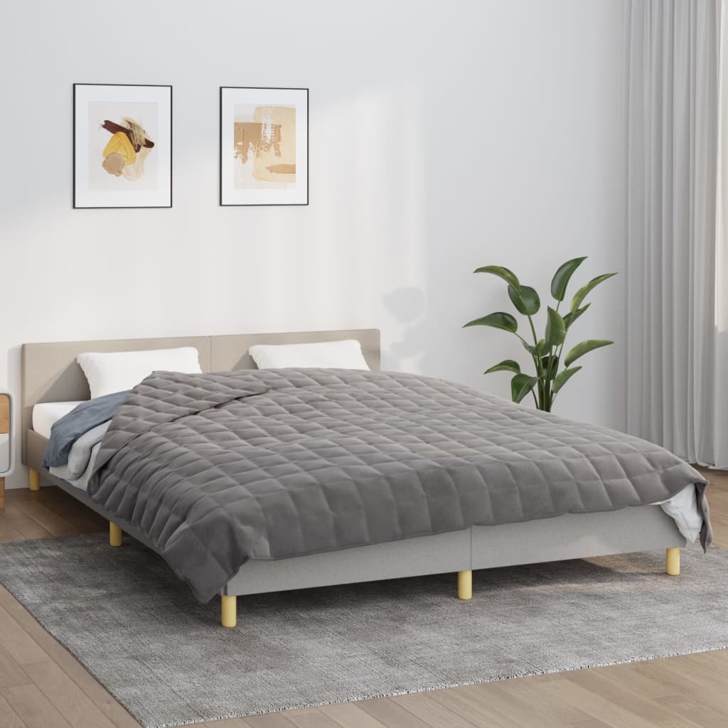 vidaXL Záťažová prikrývka šedá 200x220 cm 9 kg látka