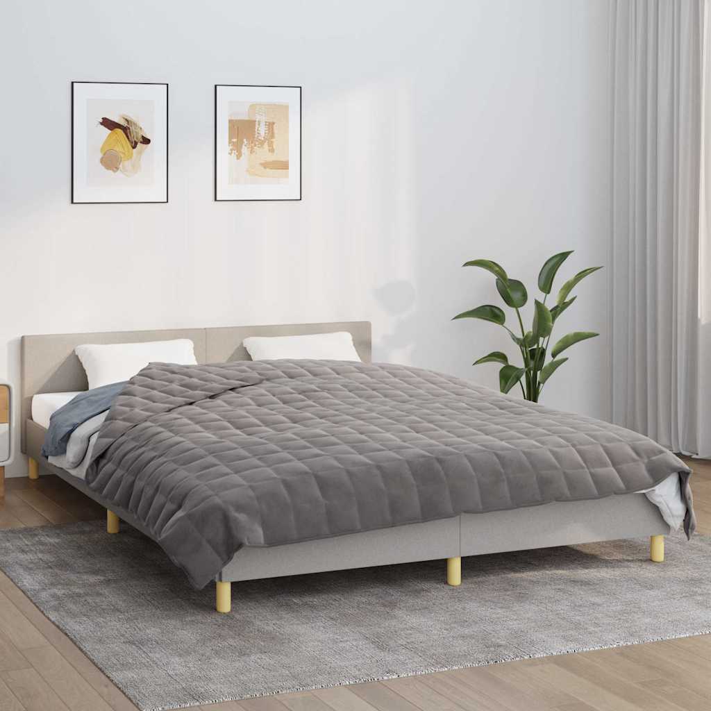 vidaXL Záťažová prikrývka šedá 200x225 cm 9 kg látka