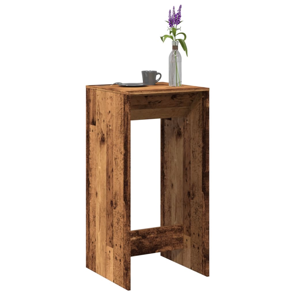 vidaXL Barový stôl staré drevo 51x50x103,5 cm kompozitné drevo