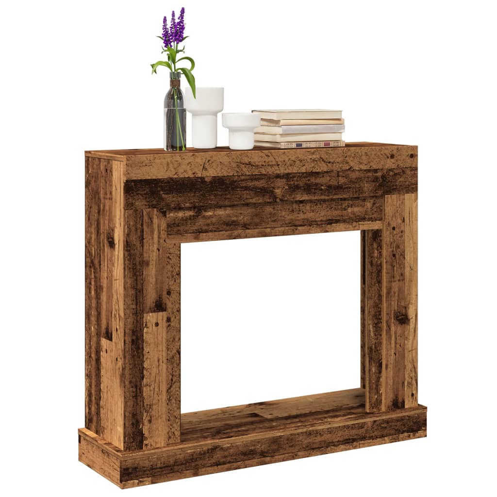 vidaXL Obloženie krbu staré drevo 100x30x87,5 cm kompozitné drevo