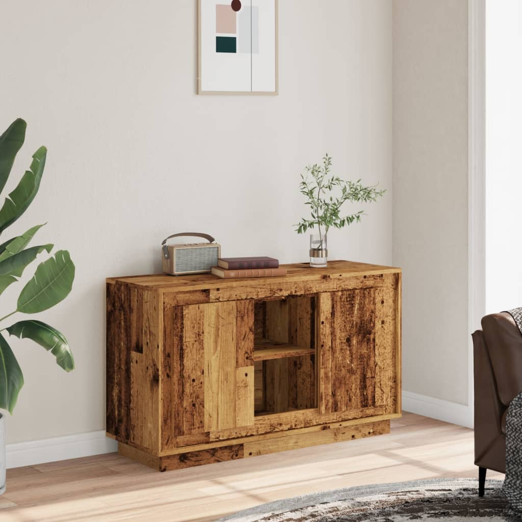 vidaXL Komoda staré drevo 102x35x60 cm kompozitné drevo