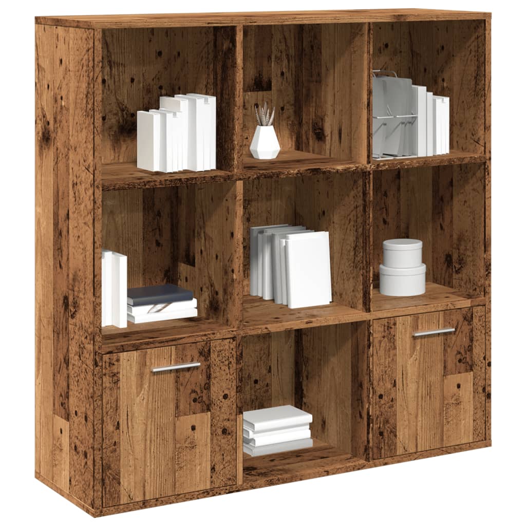 vidaXL Knižnica staré drevo 98x29x97,5 cm kompozitné drevo