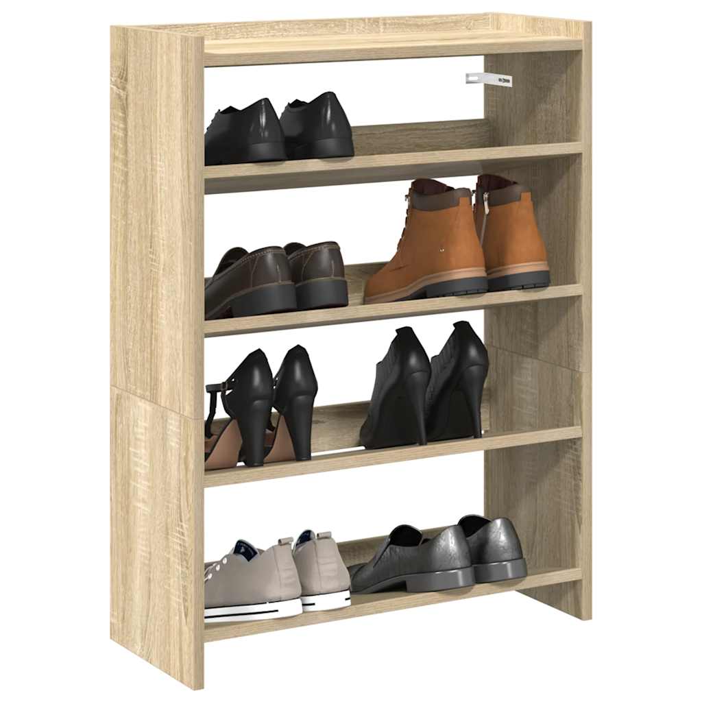 vidaXL Regál na topánky dub sonoma 60x25x81 cm spracované drevo