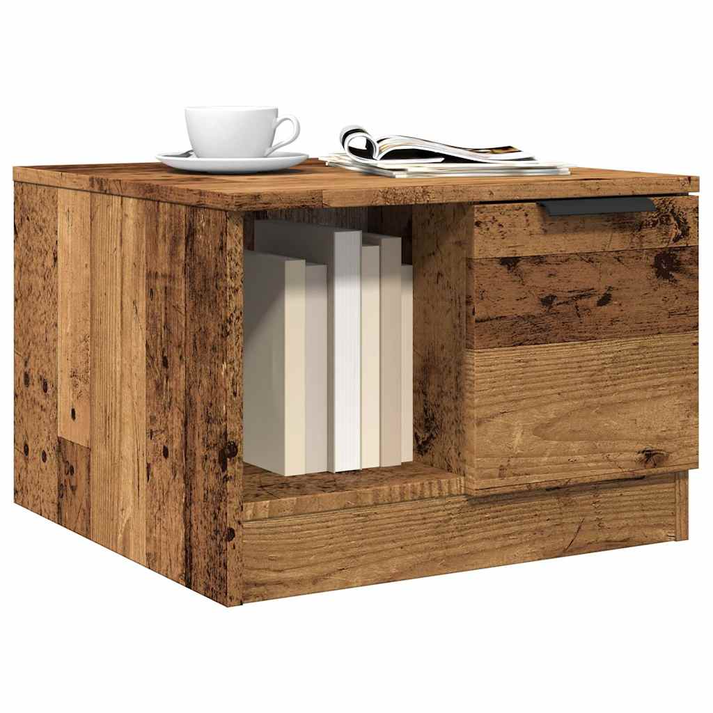 vidaXL Konferenčný stolík staré drevo 50x50x36 cm spracované drevo
