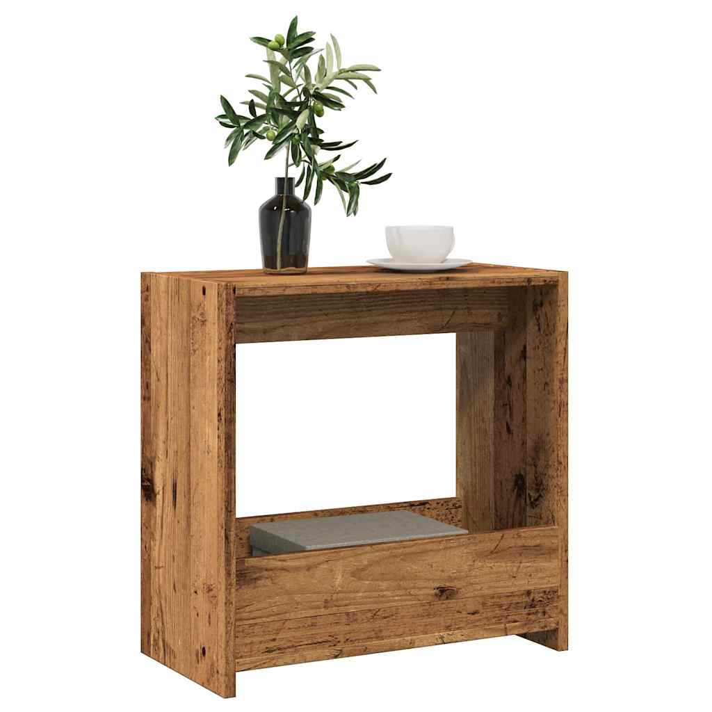 VidaXL Príručný stolík Old Wood 50x26x50 cm Engineered Wood
