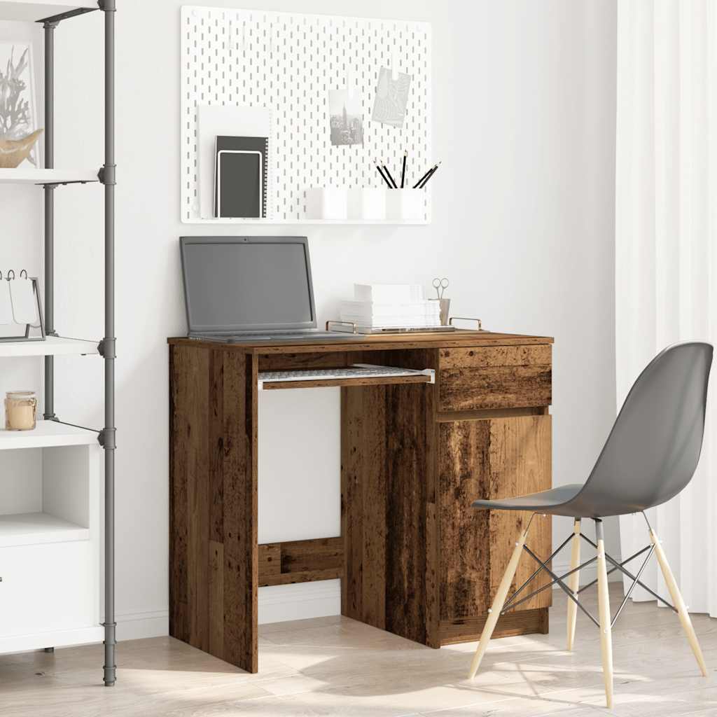 vidaXL Stôl staré drevo 86x49x76 cm kompozitné drevo