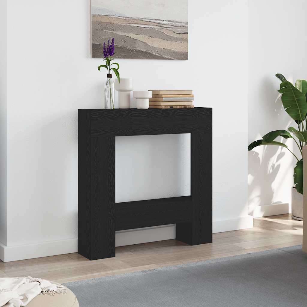 vidaXL Krb Surround Čierny dub 81x18x82 cm Upravené drevo
