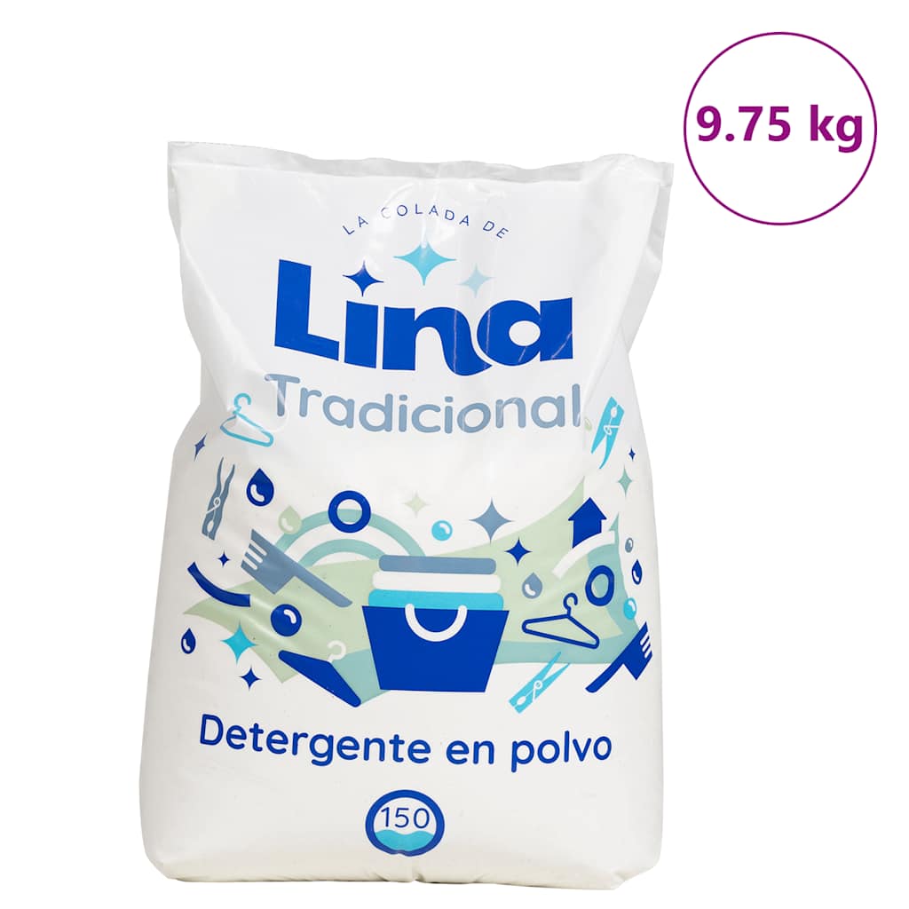 vidaXL Prací prášok na 150 praní 9,75 kg biely