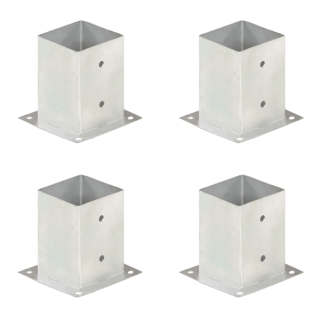 vidaXL Kotvy na stĺpiky 4 ks 101 mm galvanizovaný kov