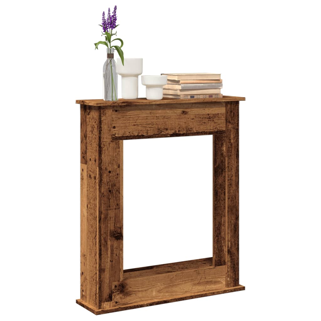 vidaXL Obloženie krbu staré drevo 75x20x87,5 cm kompozitné drevo