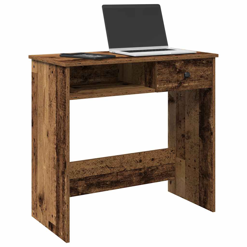vidaXL Písací stôl staré drevo 80x40x75 cm kompozitné drevo