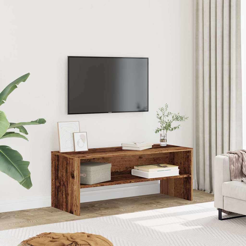vidaXL TV skrinka staré drevo 100x40x40 cm kompozitné drevo