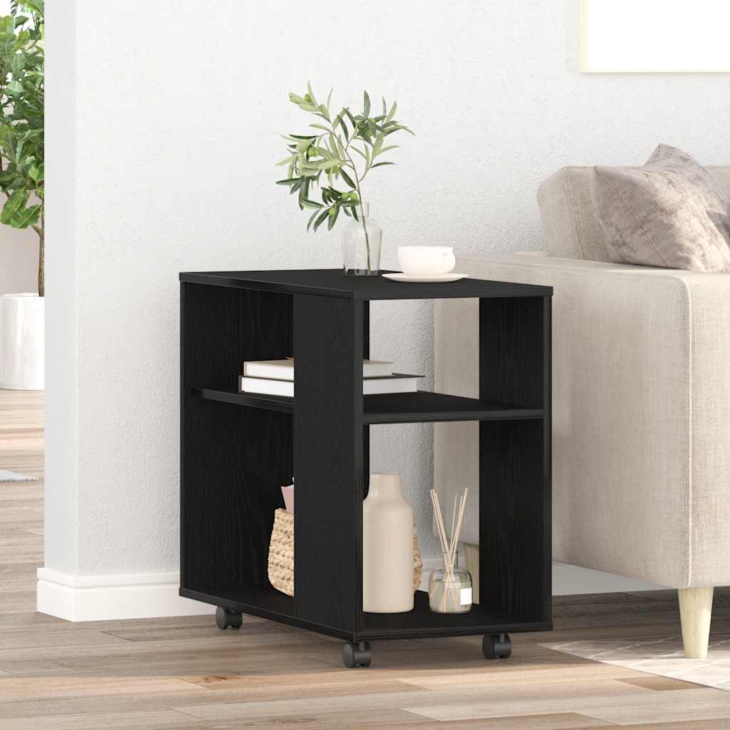 vidaXL Príručný stolík, čierny dub, 70x35x60 cm, imitácia dreva