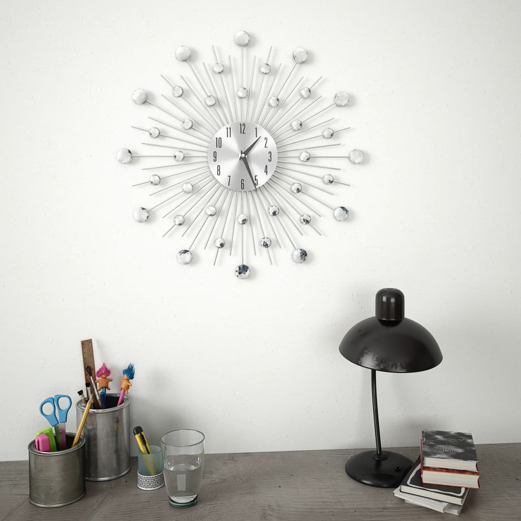 vidaXL Nástenné hodiny s pohonom Quartz moderný dizajn 50 cm