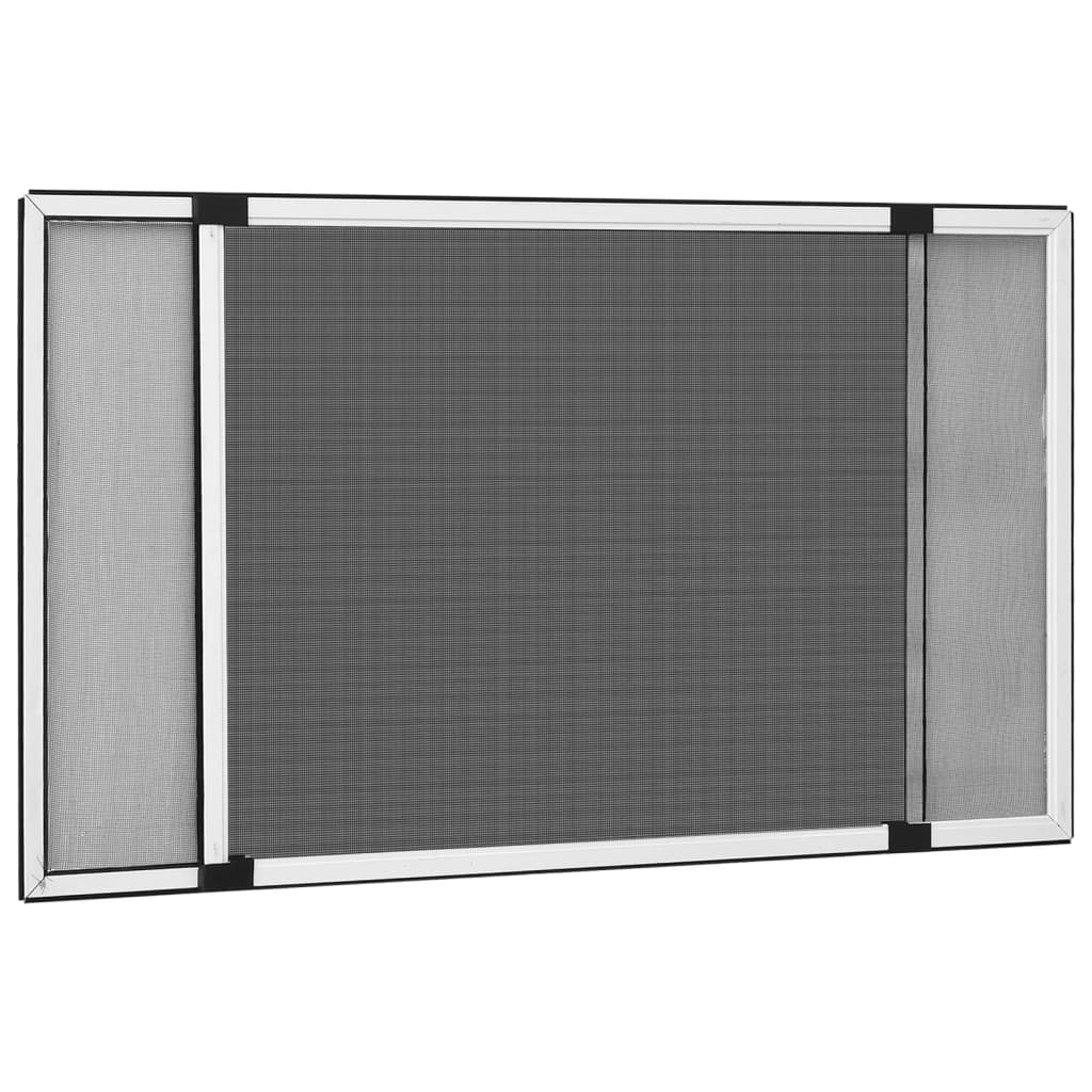 vidaXL Výsuvná okenná sieťka proti hmyzu biela (100-193)x75 cm