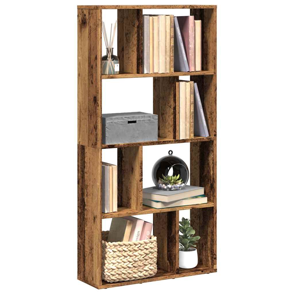 vidaXL Knižnica staré drevo 60x20x120,5 cm kompozitné drevo