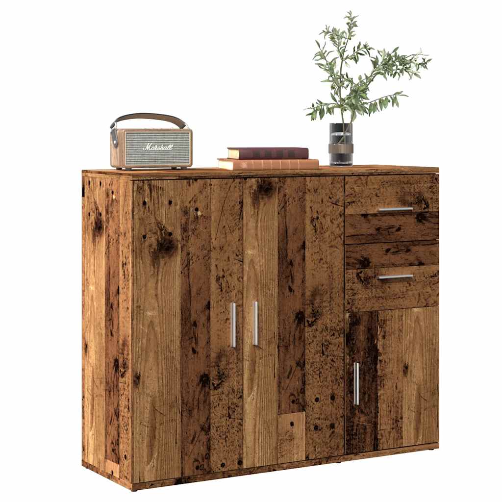 vidaXL Komoda, staré drevo 91x29,5x75 cm, kompozitné drevo