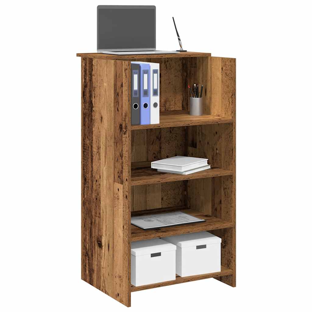 vidaXL Recepčný stôl staré drevo 55x50x103,5 cm kompozitné drevo