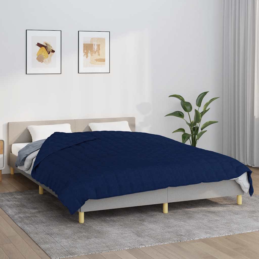 vidaXL Záťažová prikrývka modrá 200x220 cm 9 kg látka