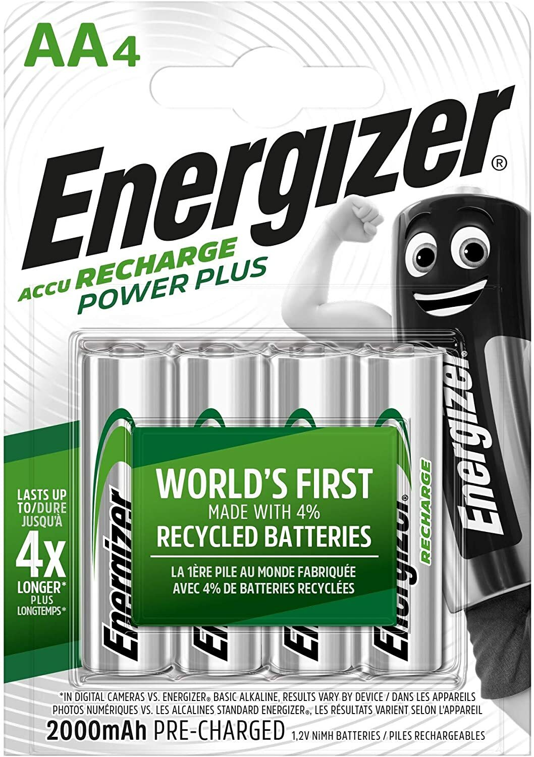 Energizer Power Plus AA 1,2V 2000mAh nabíjateľné batérie 4ks E300626700 T00001092