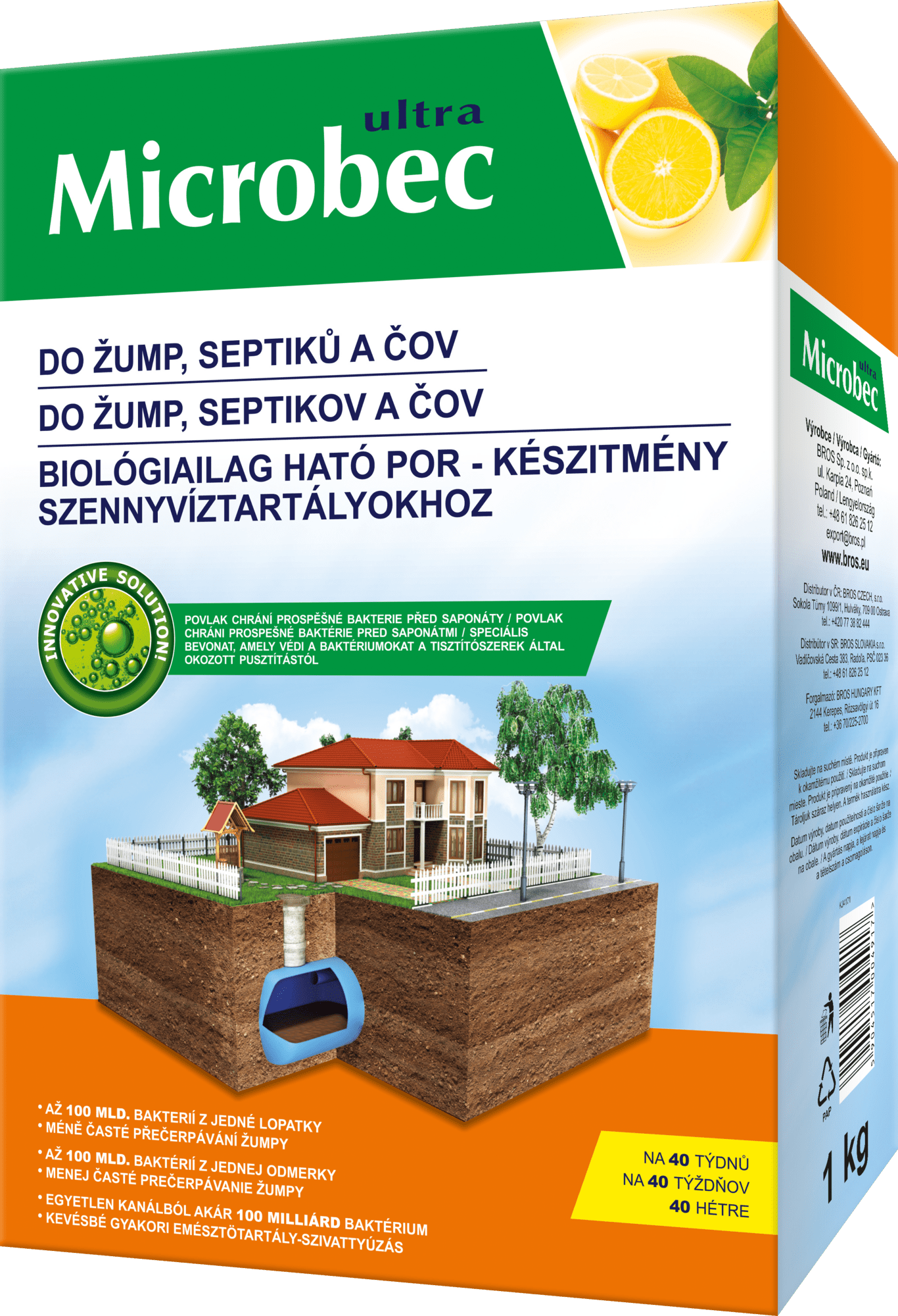 00491 Bros Microbec do žump, septikov a ČOV 1 kg T00037807