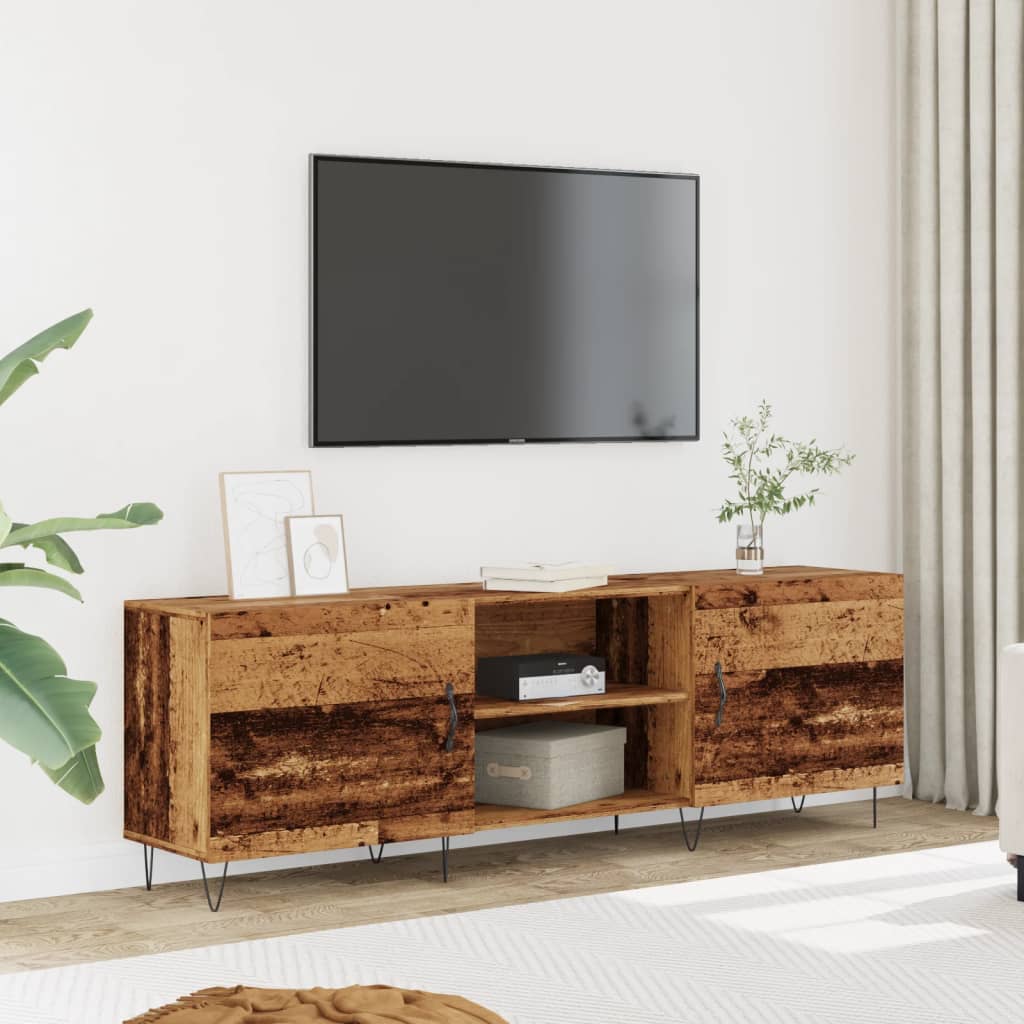 vidaXL TV skrinka staré drevo 150x30x50 cm kompozitné drevo