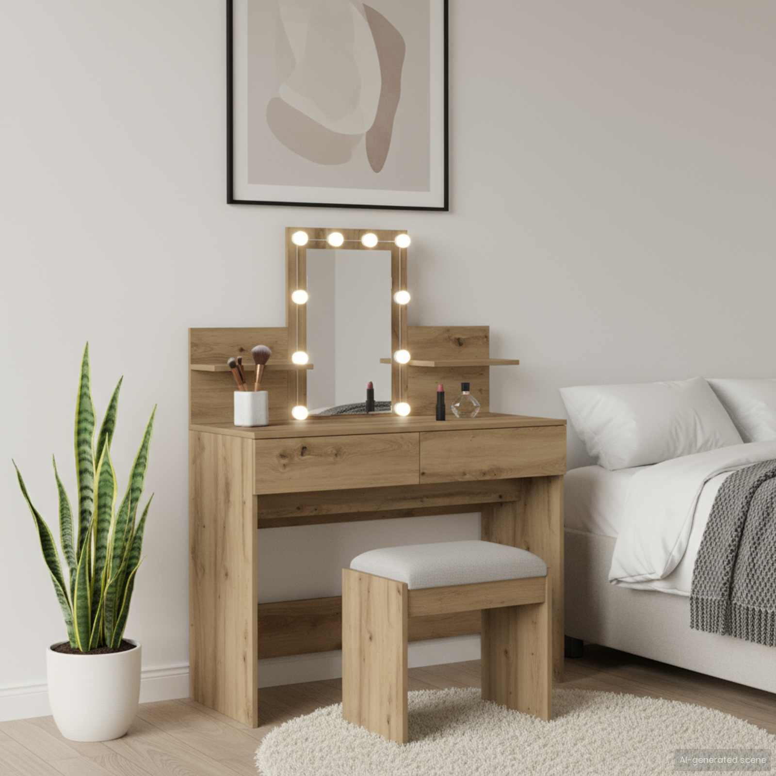 vidaXL Toaletný stolík Remeselný dub 100 x 40 x 130 cm