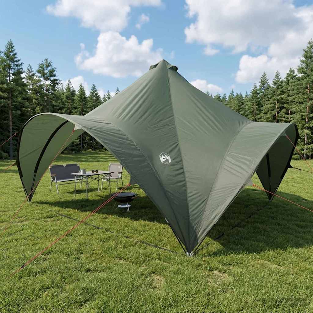 vidaXL Párty stan Armádna zelená 400 x 400 x 322 cm Polyester a oceľ