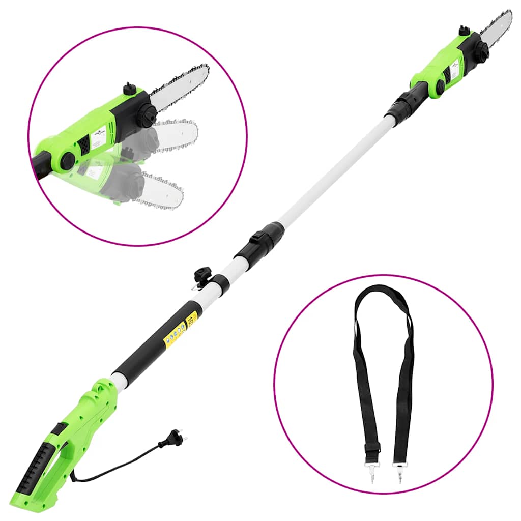 vidaXL Elektrická teleskopická tyčová reťazová píla 25 cm 710 W