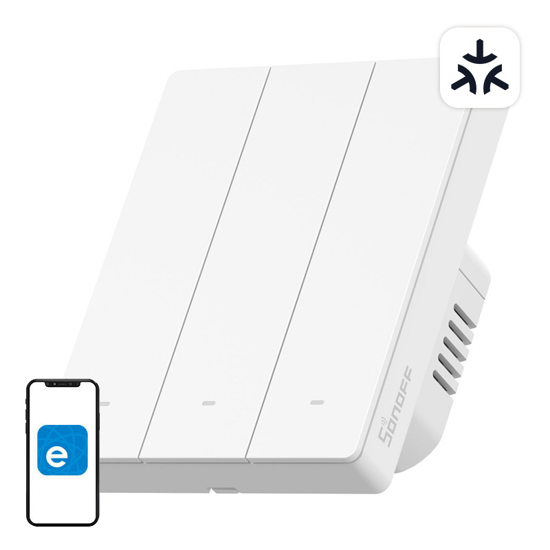 SONOFF M5-3C-80W WiFi Matter smart wall switch (3-channel, for frame) M5-3C-80W