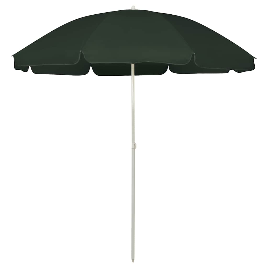 vidaXL Plážový slnečník, zelený 240 cm