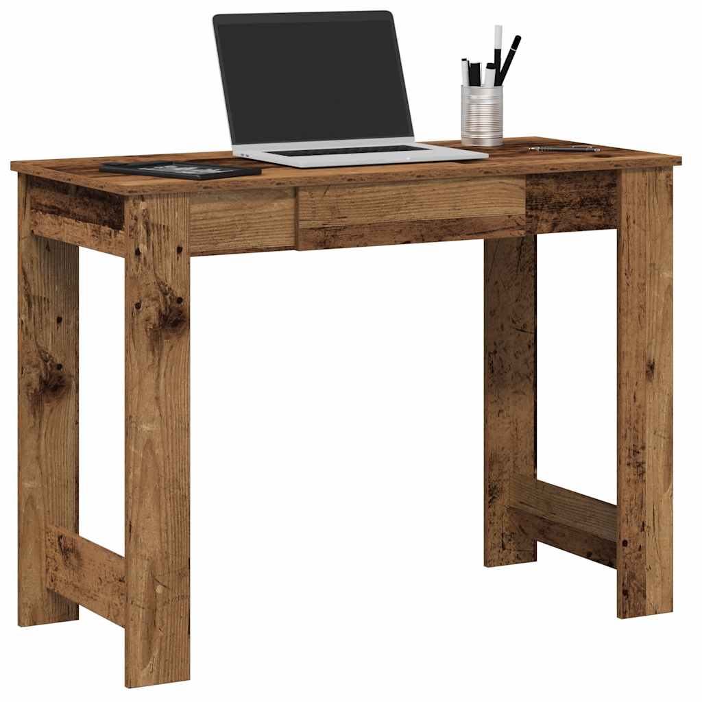 vidaXL Písací stôl staré drevo 100x45x75 cm kompozitné drevo