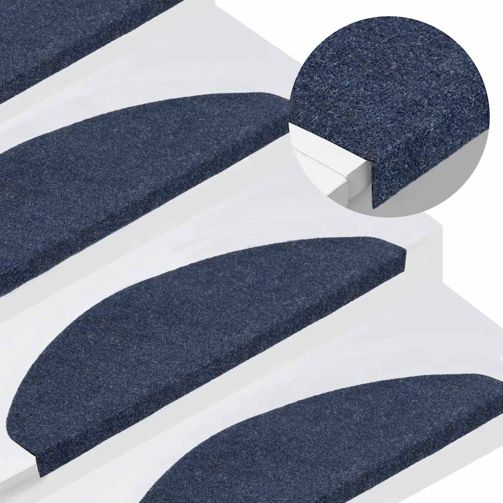 vidaXL Samolepiace nášľapy na schody 15 ks 65x22,5x3,5 cm modré